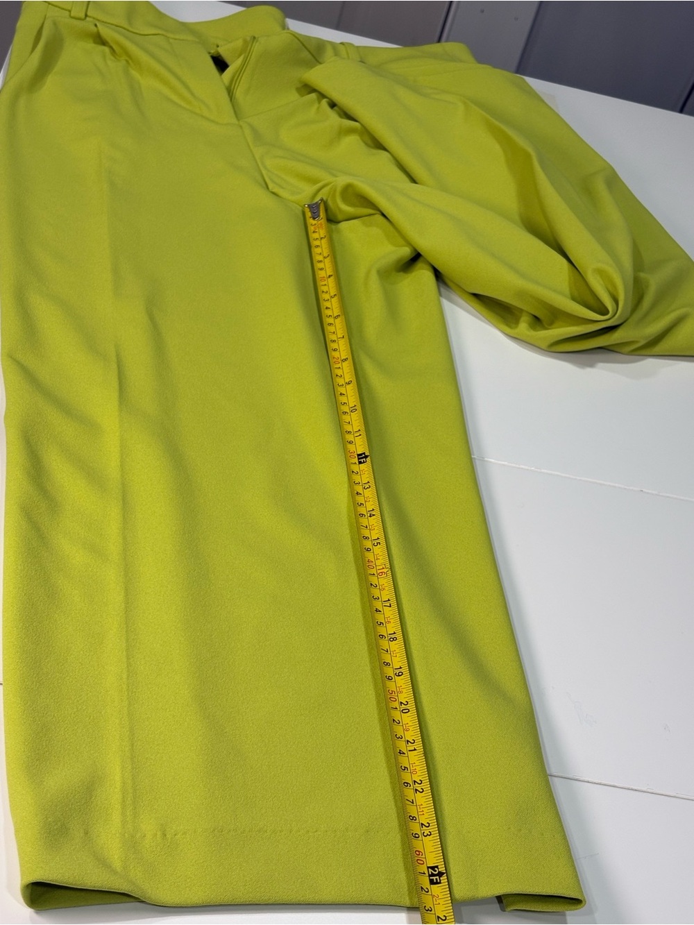 Anne Klein Chartreuse Cropped Wide-Leg Trousers - Picture 6 of 13
